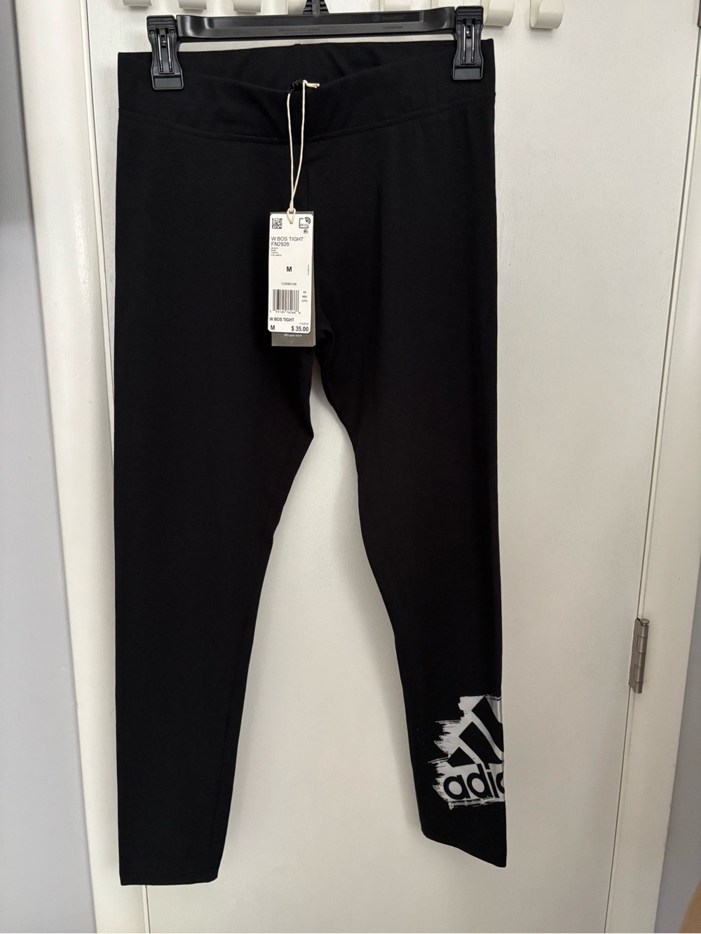 NWT Adidas Women Black Fi Bos tight Leggings, Size Medium